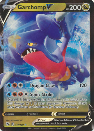 Garchomp V - 117/189 - Ultra Rare