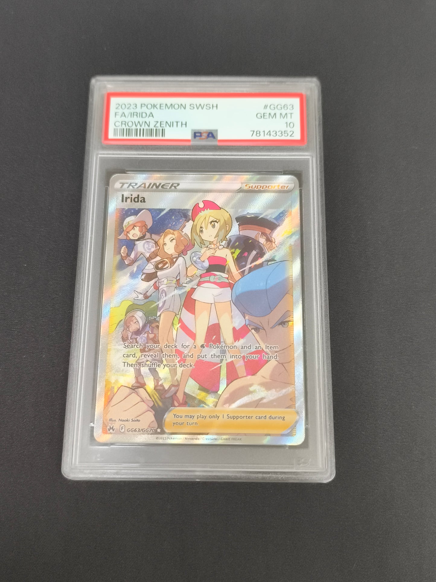 PSA 10 Irida - SWSH: Crown Zenith: Galarian Gallery (CRZ:GG)