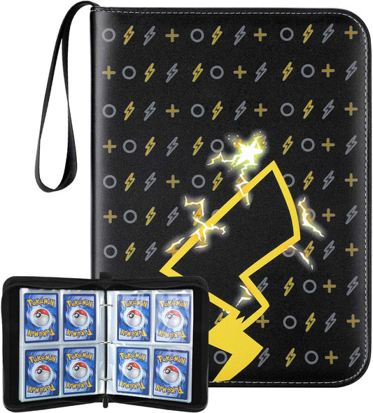 Binder pikachu 400 Cartas, ziper de cuerina