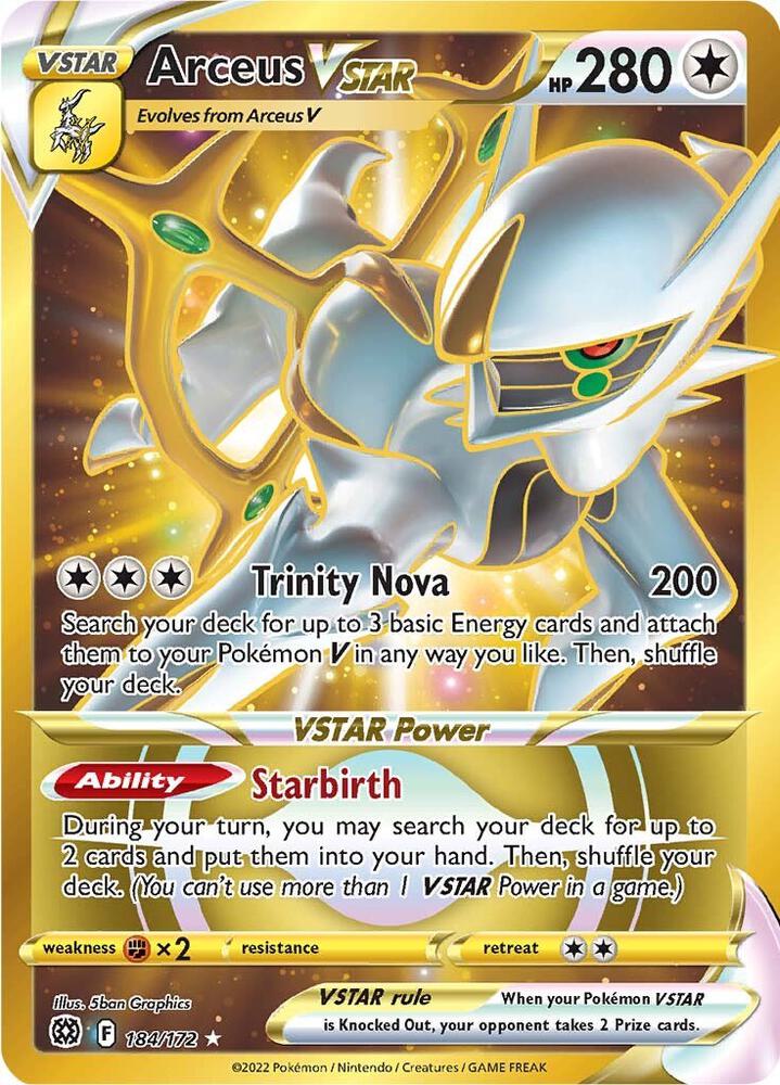 Arceus VSTAR (Secret) (184) - SWSH09: Brilliant Stars (SWSH09) Español
