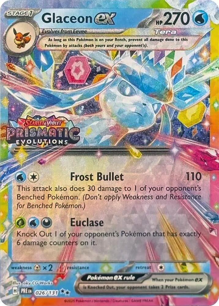 Glaceon ex - 026/131 (Prismatic Evolutions Stamp) - Miscellaneous Cards & Products (MCAP) sellada