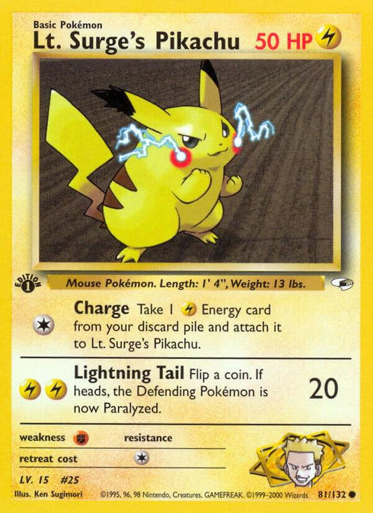 Pikachu del Teniente Surge - Gym Heroes (G1) unlimitd
