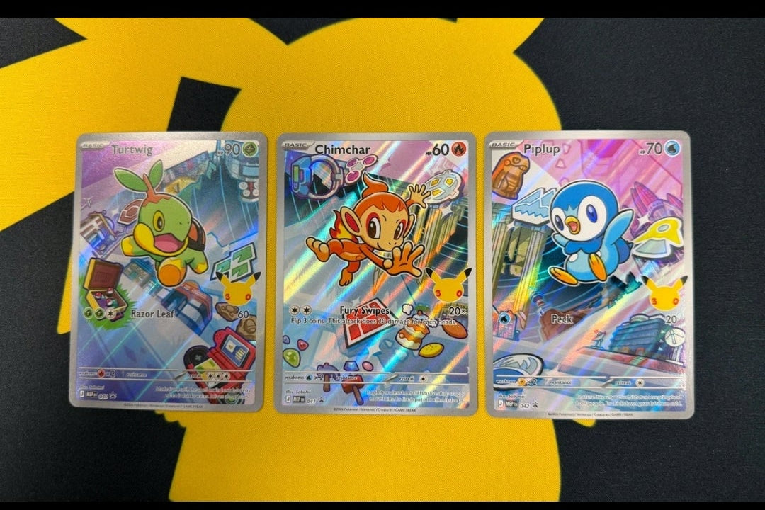 Piplup, Chimchar, Turtwig MEP 040, 041, 042 NM First Partner Promo 30th Gen 4