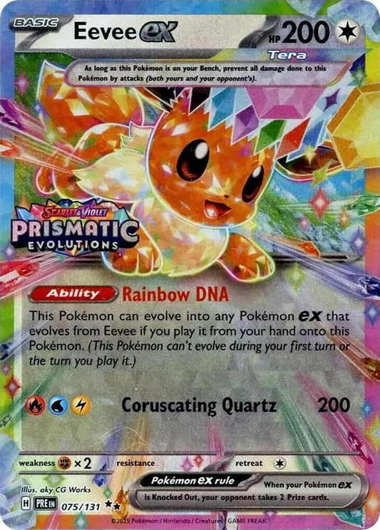 Eevee ex - 075/131 (Prismatic Evolutions Stamp) - Miscellaneous Cards & Products (MCAP)