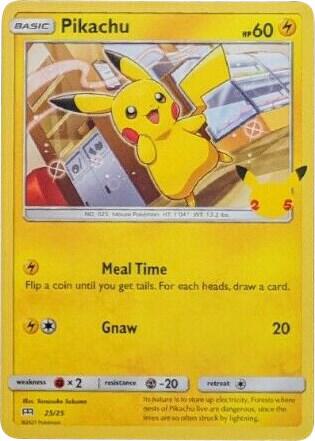 Pikachu - 25/25 - Promociones del 25.º aniversario de McDonald's (M21)