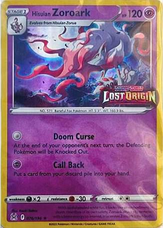 Hisuian Zoroark - 076/196 (Lost Origin Stamped) - Miscellaneous Cards & Products (MCAP)