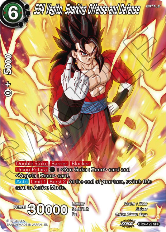 SS4 Vegito, Sparking Offense and Defense (SPR) - Beyond Generations (BT24)
Beyond Generations