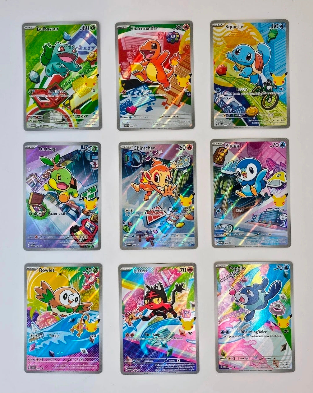 Pokemon TCG Primer First partner Collection JUEGO DE 9 CARTAS Serie 1 Promo