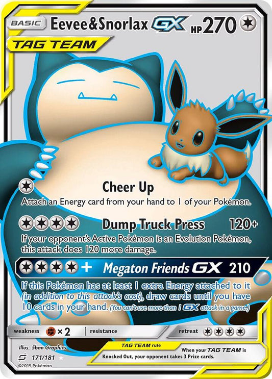 Eevee & Snorlax GX (Full Art) - SM - Team Up (SM9)
SM - Team Up LP